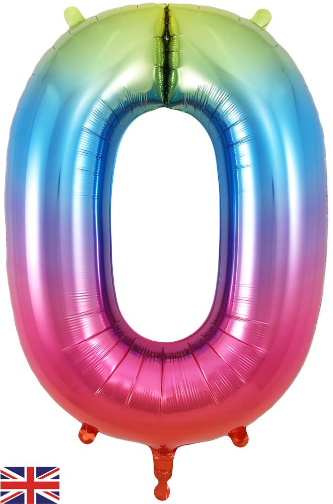 OT FOIL BALLOON NO.0 RAINBOW 34" Rainbow