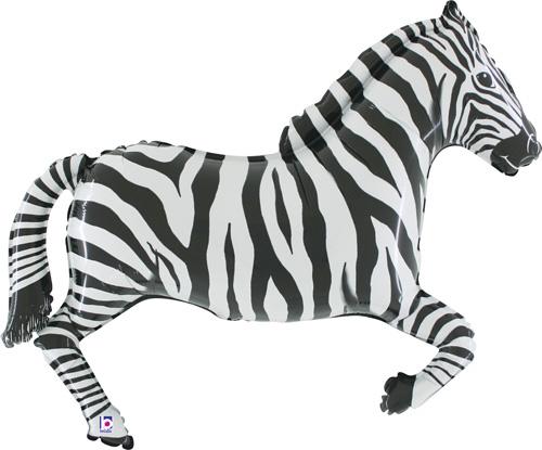 OT BETALLIC SHAPED ZEBRA 43" 43" Animal