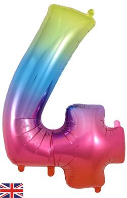 OT FOIL BALLOON NO.4 RAINBOW 34" Rainbow