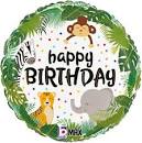 OT BETALLIC JUNGLE BIRTHDAY 18" 18" Birthday