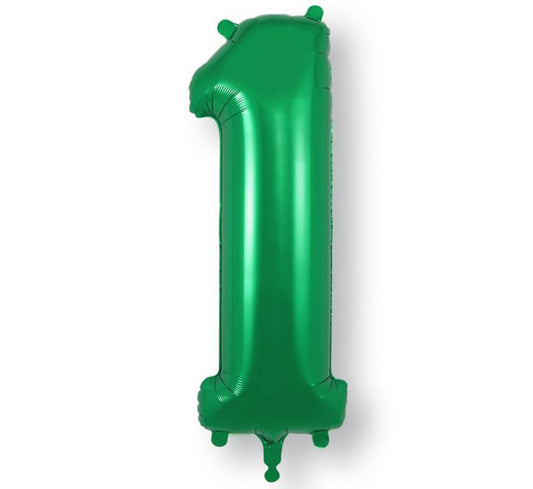 OT FOIL BALLOON NO.1 GREEN 34" Green