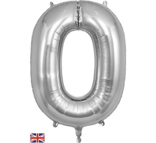 OT FOIL BALLOON NO.0 SILVER 34" Silver