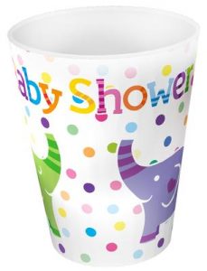 OT BABY SHOWER ELEPHANTS CUPS 9OZ - 8S