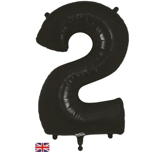 OT FOIL BALLOON NO.2 BLACK 34" Black