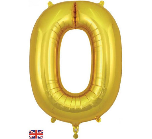 OT FOIL BALLOON NO.0 GOLD 34" Gold