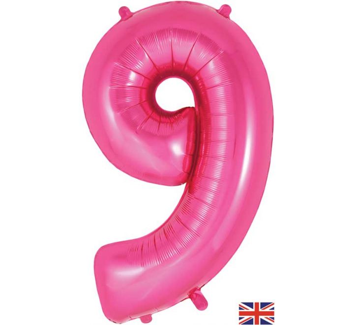 OT FOIL BALLOON NO.9 PINK 34" Pink