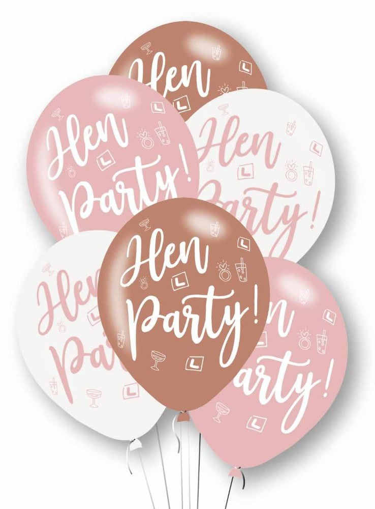 AS BALLOON HEN PARTY ROSE GOLD 11" - 6S