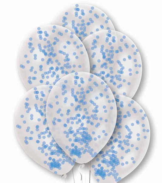 AS CONFETTI BALLOON BLUE KIT 11" - 6S