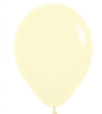 SEMPERTEX BALLOON PASTEL MATTE  YELLOW 12" - 50S