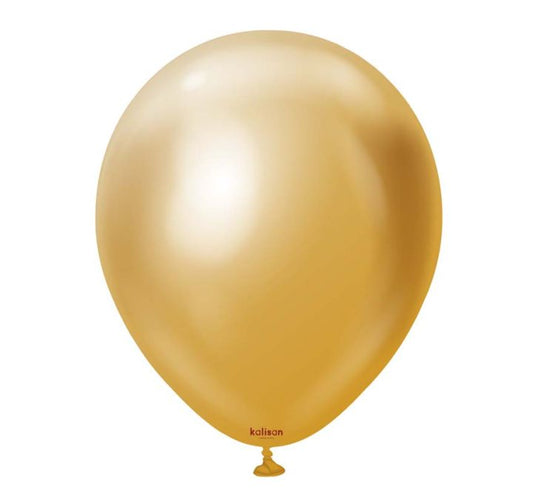 KS BALLOON M/GOLD 100S - 5"