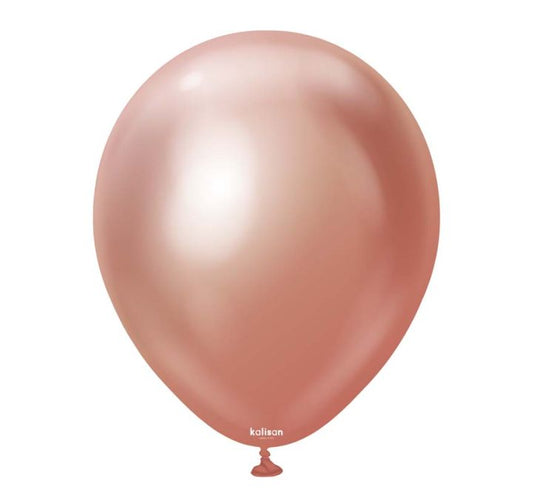 KS BALLOON M/ROSEGOLD 100S - 5"