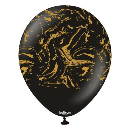 KS BALLOON SPACE NEBULA BLACK GOLD 12" - 25S