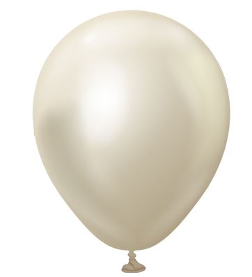 KS BALLOON M/WHITE GOLD 100S - 5"