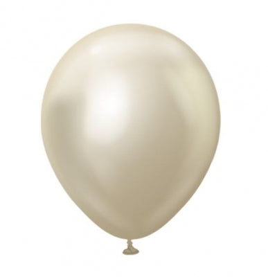 KS BALLOON M/WHITE GOLD 50S - 12"