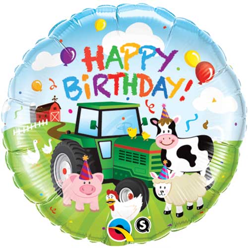 QT FOIL BALLOON BIRTHDAY BARNYARD 18" 18" Birthday