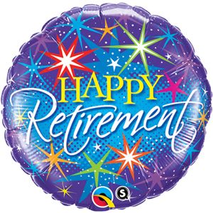 QT FOIL BALLOON RETIREMENT COLOURFUL BURSTS 18" 18" Occassions