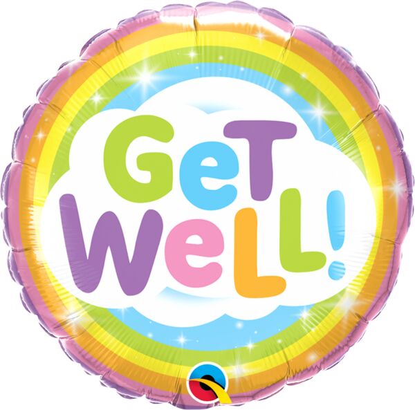 QT FOIL BALLOON GET WELL RAINBOW 18" 18" Occassions