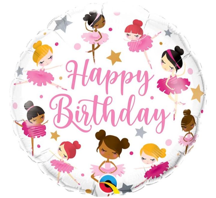 QT FOIL BALLOON BIRTHDAY BALLERINAS 18" 18" Birthday